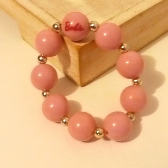 2010 Pink Beaded Barbie Bracelet