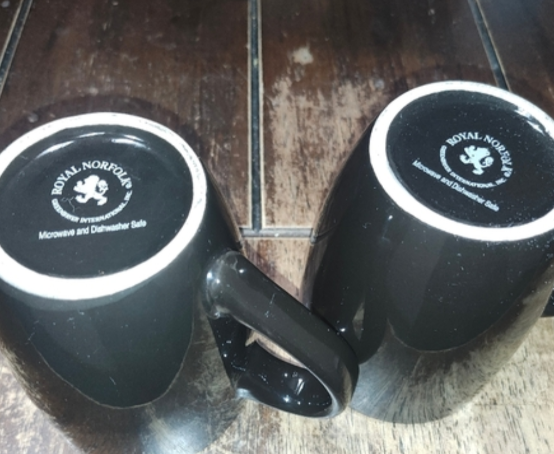 Black Stoneware Mugs