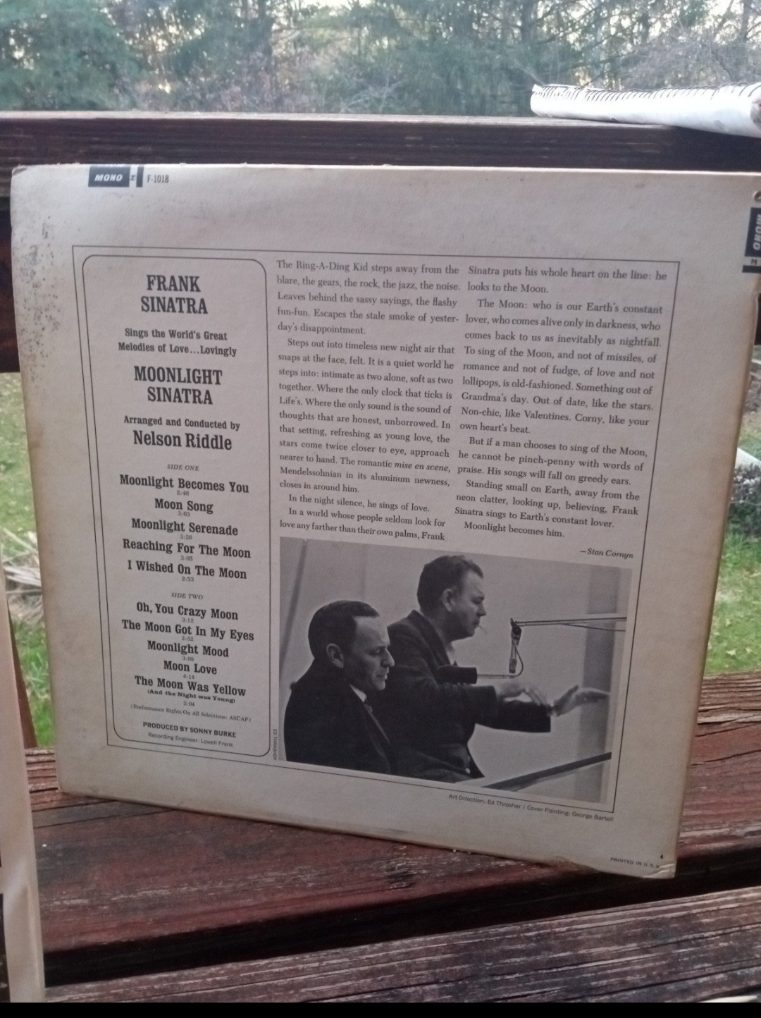 Frank Sinatra on vinyl record